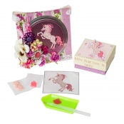 Kit sticker broderie diamant 9x9cm Licorne