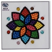 Kit sticker broderie diamant 9x9cm Mandala
