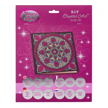 CCKA42 - 5055865485191 - Crystal Art - Kit carte broderie diamant 18x18cm Mandala