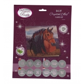 Kit carte broderie diamant 18x18cm Cheval