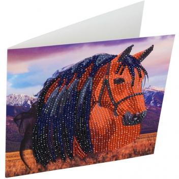 CCKA70 - 5055865489397 - Crystal Art - Kit carte broderie diamant 18x18cm Cheval - 2