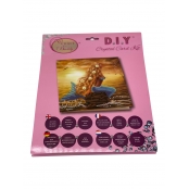 Kit carte broderie diamant 18x18cm Sirène