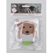 Kit sticker broderie diamant 9x9cm Chien