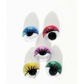 Yeux mobiles avec cils Couleurs Ø10 mm 100 pièces