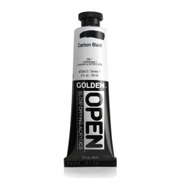 T07040 - 0738797704022 - Golden - Peinture Acrylic Open Golden 60 ml Noir de carbone S1