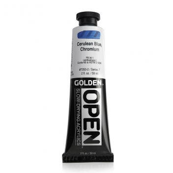 T07050 - 0738797705029 - Golden - Peinture Acrylic Open Golden 60 ml Bleu céruléen chrome S7