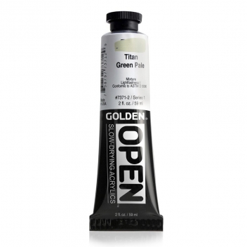 T07371 - 0738797737129 - Golden - Peinture Acrylic Open Golden 60 ml Vert de Titane Clair S1