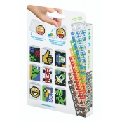 PIXEL Kit créatif 3 porte-clés + livret 38 modèles - Fun