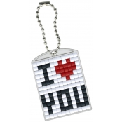 PIXEL Kit créatif porte-clé 4x3cm - I love you