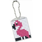 PIXEL Kit créatif porte-clé 4x3cm - Flamant rose