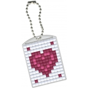 PIXEL Kit créatif porte-clé 4x3cm - Cœurs