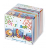 Kit créatif Pixel Cube 3 décors 6x6cm Sous l\'océan