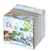 PIXEL Kit créatif cube 3 décors 6x6cm - Dans l'écurie