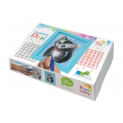 PIXEL Kit créatif tableau avec cadre 14x17cm - Chat