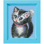 PIXEL Kit créatif tableau avec cadre 14x17cm - Chat