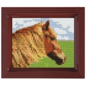 PIXEL Kit créatif tableau avec cadre 14x17cm - Cheval