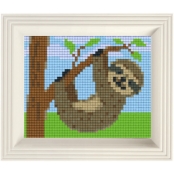 PIXEL Kit créatif tableau avec cadre 14x17cm - Paresseux