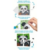PIXEL Kit créatif tableau 12x12cm - Panda