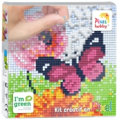 PIXEL Kit créatif tableau 12x12cm - Papillon
