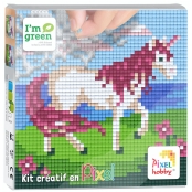 PIXEL Kit créatif tableau 12x12cm - Licorne