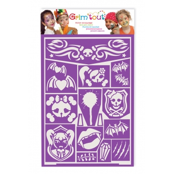 GT41923 - 3700010419232 - Grim'tout - Pochoir de maquillage pour enfant Princess Dracula