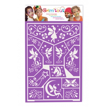 GT41925 - 3700010419256 - Grim'tout - Pochoir de maquillage pour enfant Fairy / fée