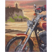 CRYSTAL ART Kit tableau broderie diamant 40x50cm Moto