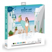 ENJOY ART - Peinture par numéros 30x30cm Retour de plage