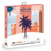 ENJOY ART - Peinture par numéros 30x30cm Sous les palmiers