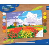 Peinture par N° - Moulins au vent