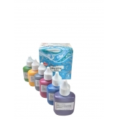 Marbling base huile 6 couleurs métal 25ml