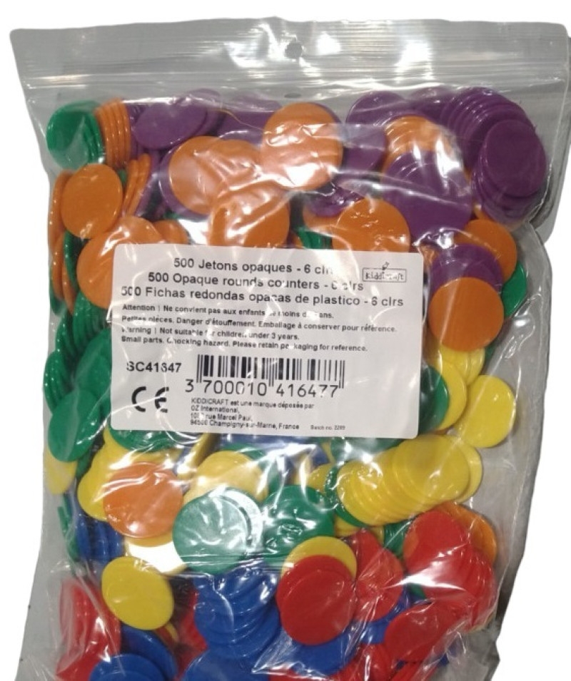 Jeton de couleur en plastique 500 pièces - Oz international ref SC41647