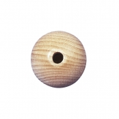 Perle en bois ø  30 mm Boule demi-percée ø  6 mm