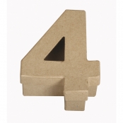 Boite chiffre en papier mâché Chiffre 4