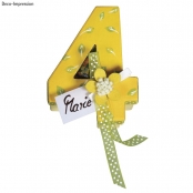 Boite chiffre en papier mâché Chiffre 4