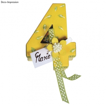 71899000 - 4006166153310 - Rayher - Boite chiffre en papier mâché Chiffre 4