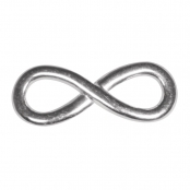 Breloque en métal Symbole infini Argenté