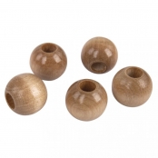 Perles en bois pour macramé 2,5 cm Grand trou 1cm 25 pièces