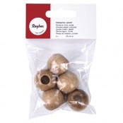 Perles en bois pour macramé 2,5 cm Grand trou 1cm 5 pièces