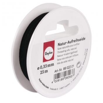 8902201 - 4006166080937 - Rayher - Fil soie idéal perle Miyuki Noir 25 m - 2
