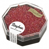 Perle Miyuki Delica 11/0 Rainbow transp. dépoli Rouge