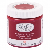 Peinture craie Chalky Pour Matériau poreux 118 ml rouge classique