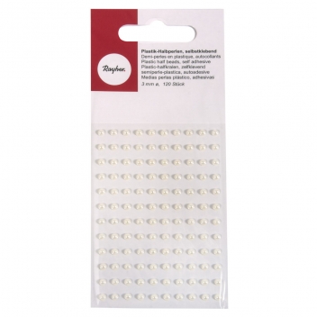 1511796 - 4006166299650 - Rayher - Perle de pluie autocollante Ø3mm Crème 120 pièc.