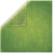 Papier scrapbooking Vintage vert gazon 30,5cm