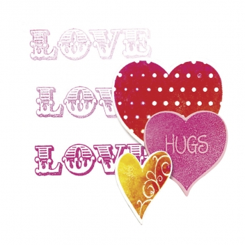 58043000 - 0841182074959 - Sizzix - Matrice découpe Framelits Sizzix (et tampon) Love et coeur