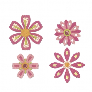 59130000 - 0841182088628 - Sizzix - Matrice découpe & embossage (Die) Thinlits Sizzix Fleurs