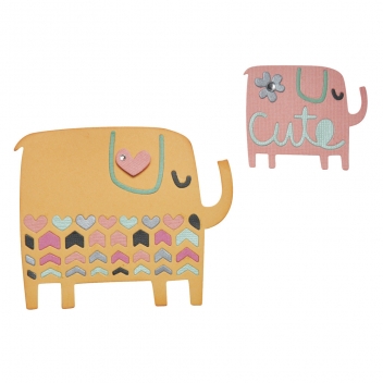 59617000 - 0841182097453 - Sizzix - Matrice découpe & embossage (Die) Thinlits Sizzix Eléphant