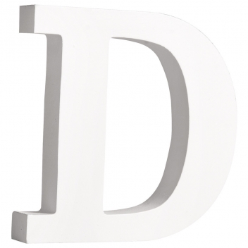 62655000 - 4006166207693 - Rayher - Lettre D MDF Blanc 11 cm