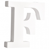 Lettre F MDF Blanc 11 cm