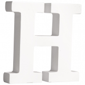 Lettre H MDF Blanc 11 cm